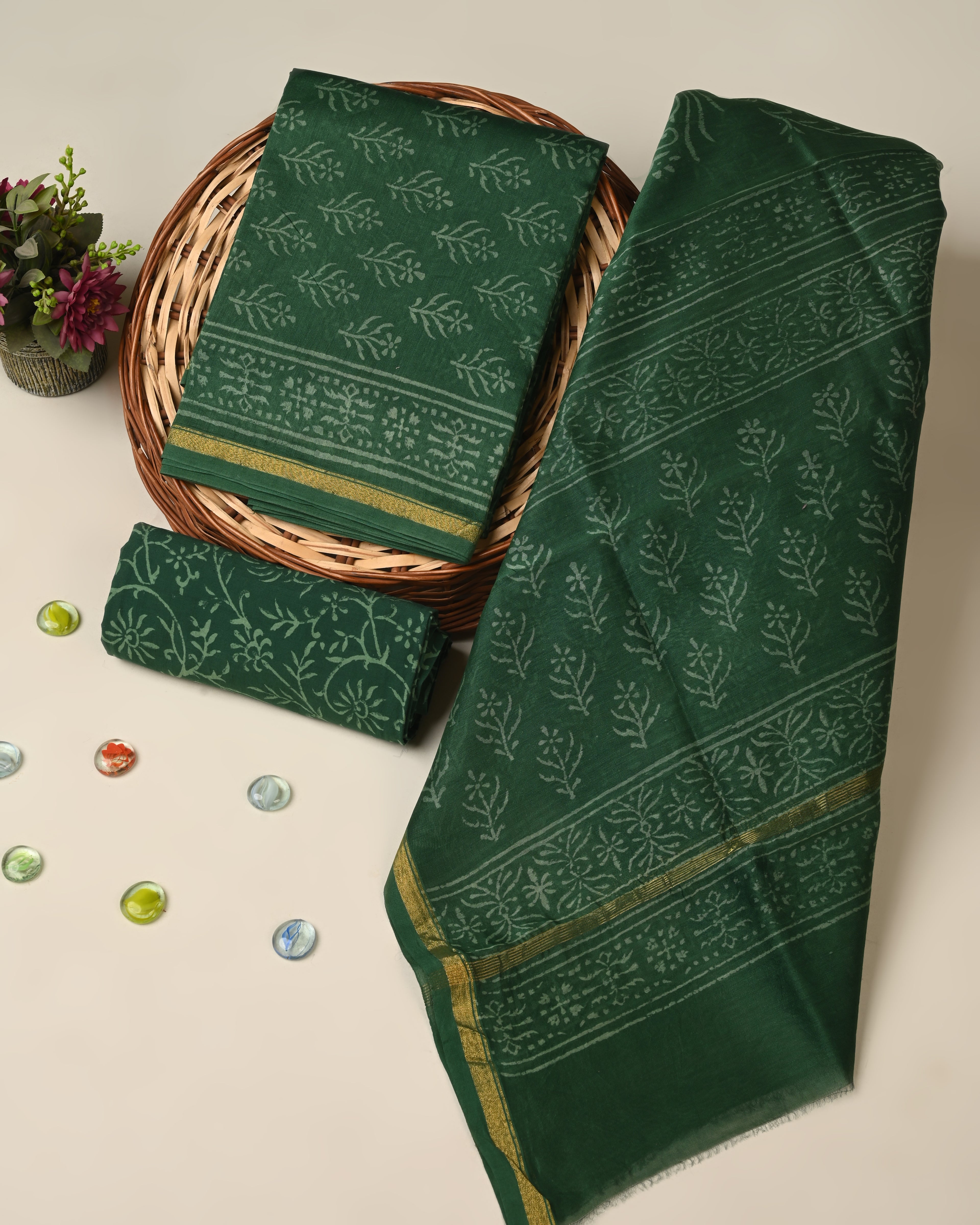 Elegant premium quality chanderi silk suit