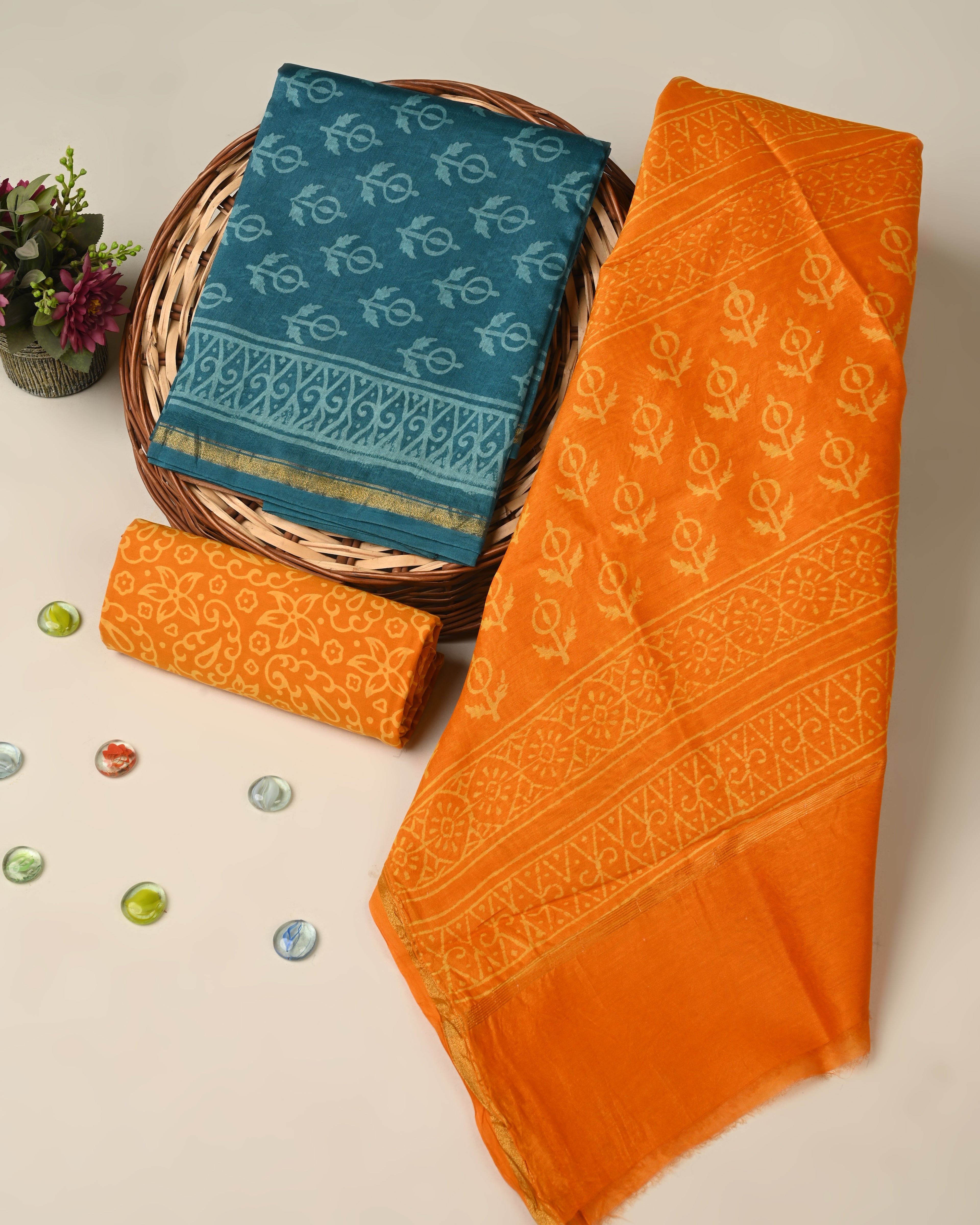 Elegant premium quality chanderi silk suit