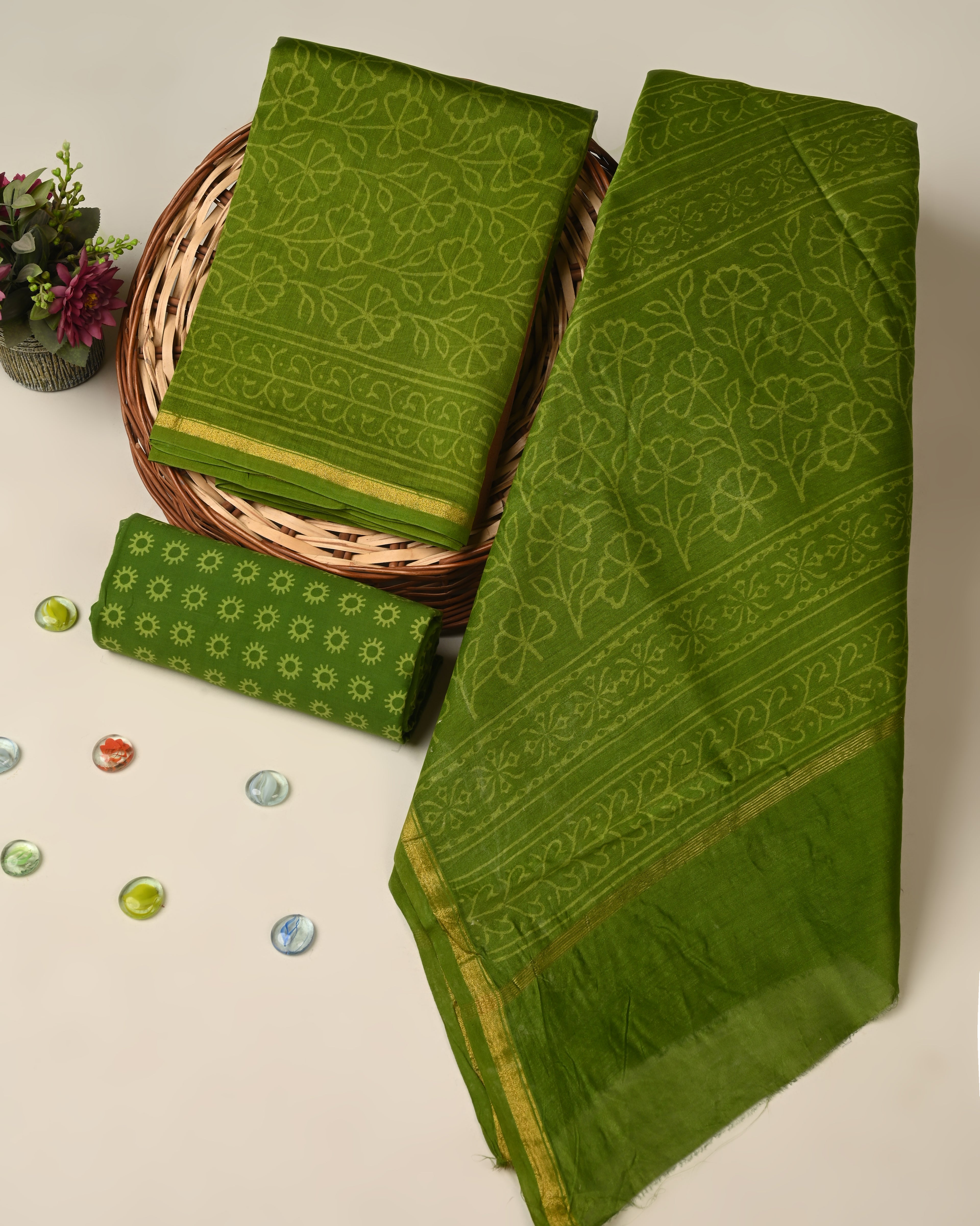 Elegant premium quality chanderi silk suit