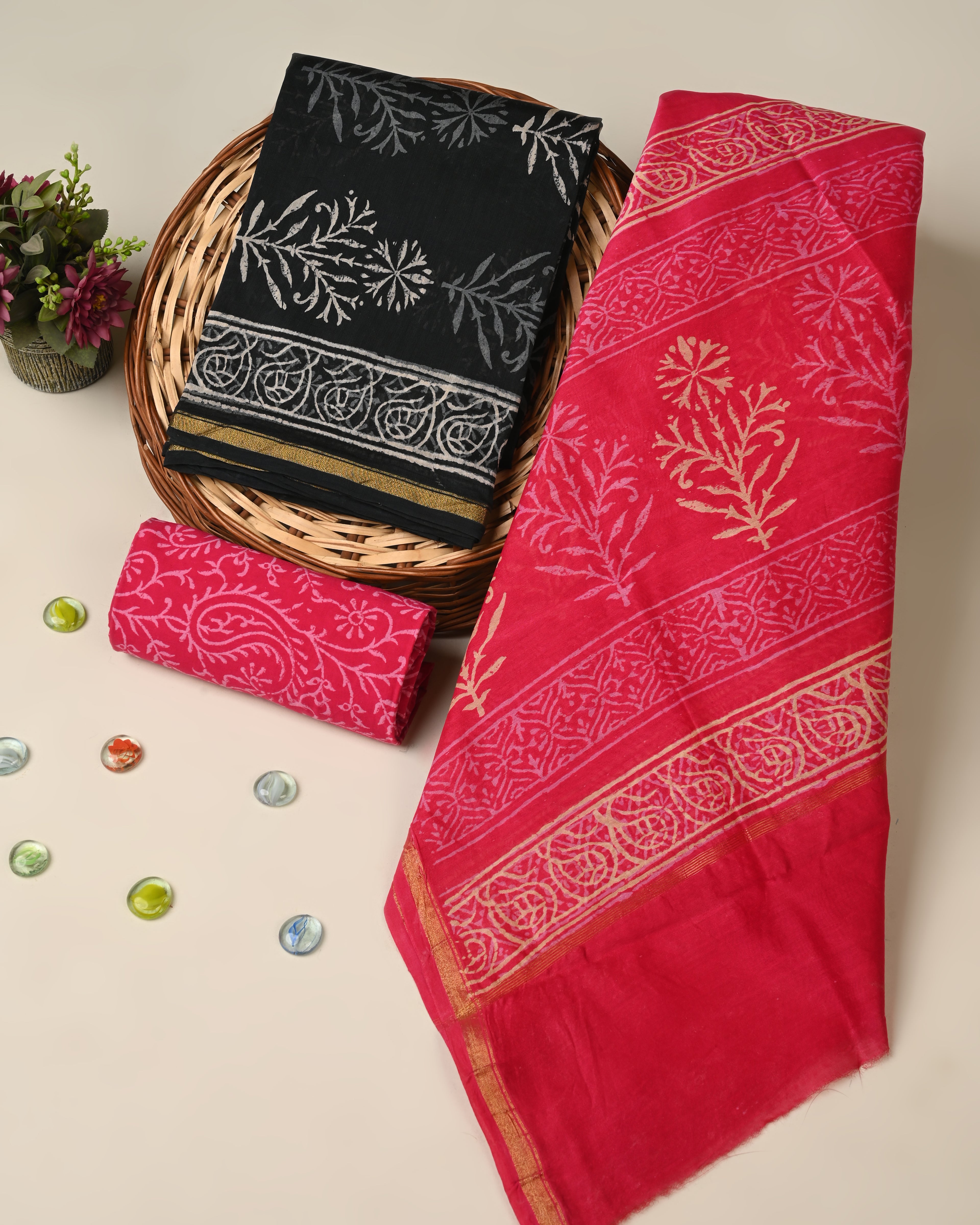 Elegant premium quality chanderi silk suit