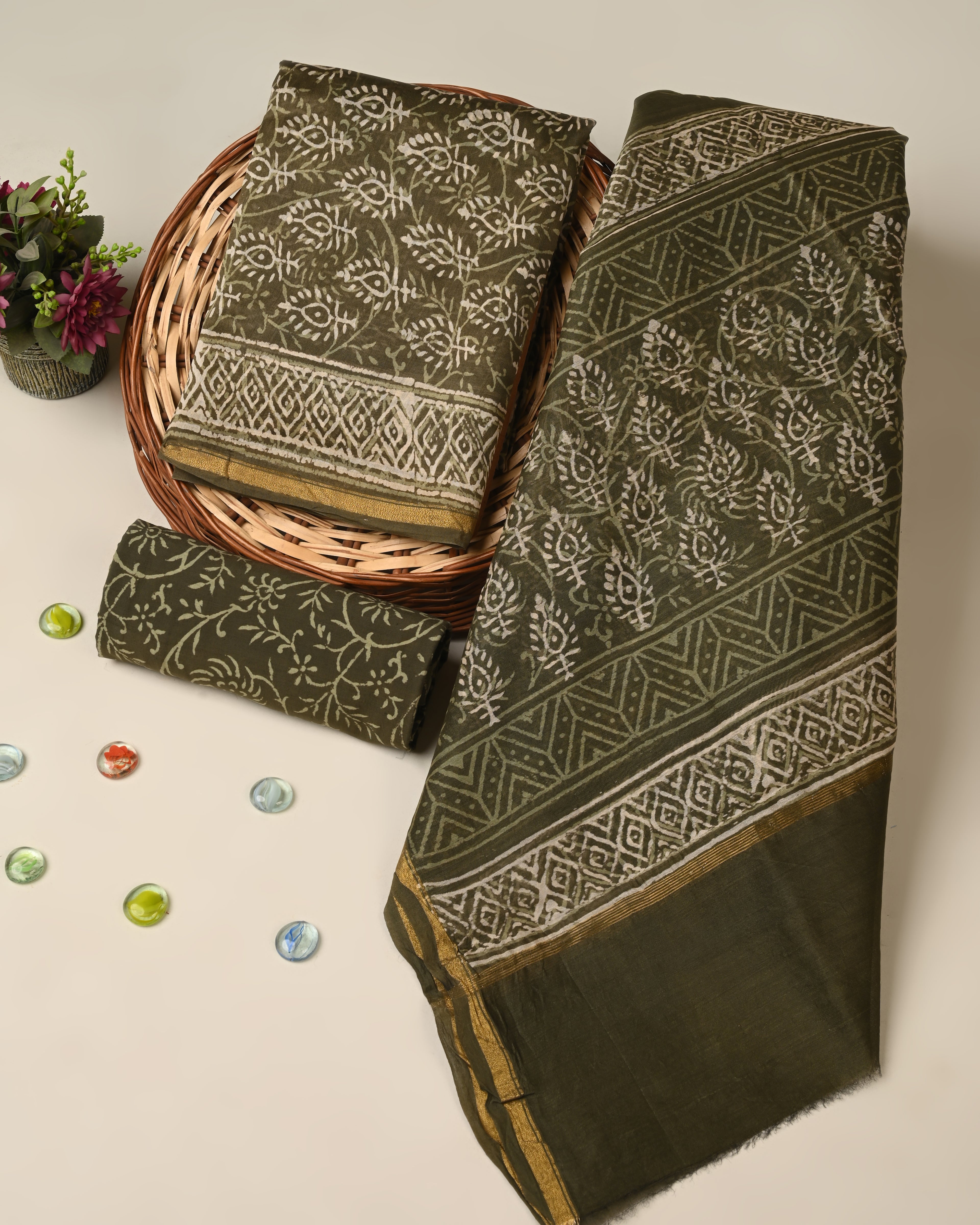 Elegant premium quality chanderi silk suit
