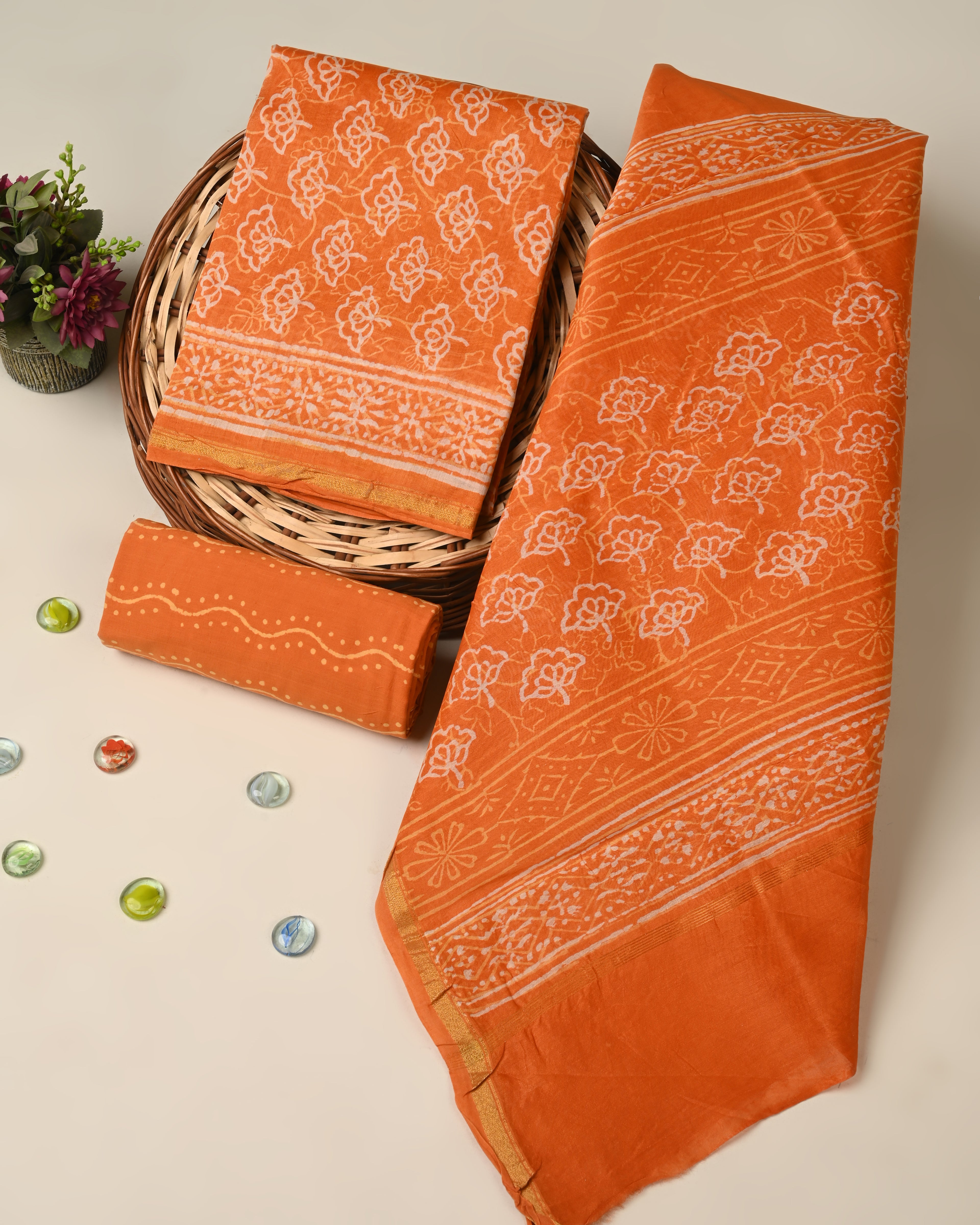 Elegant premium quality chanderi silk suit