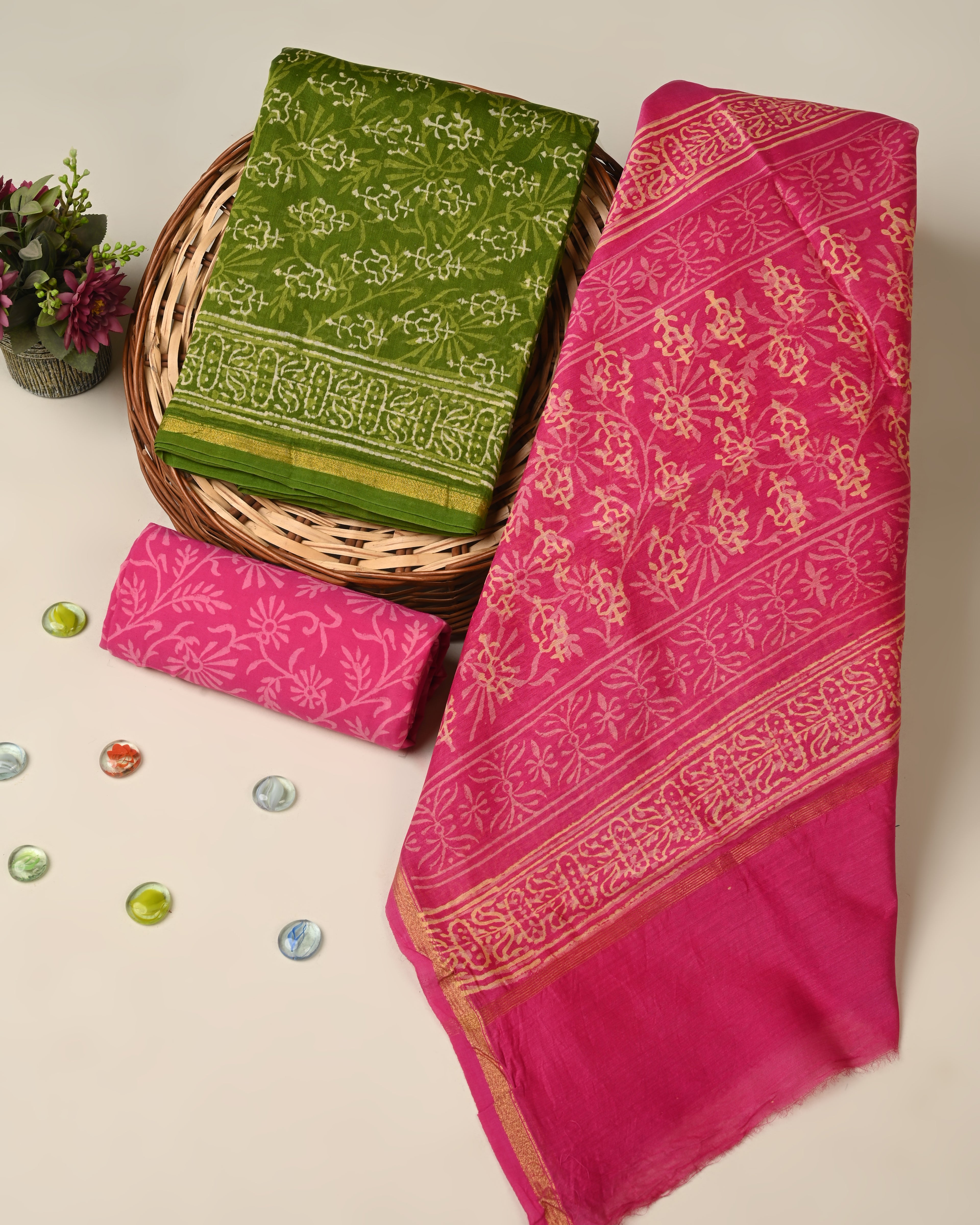 Elegant premium quality chanderi silk suit