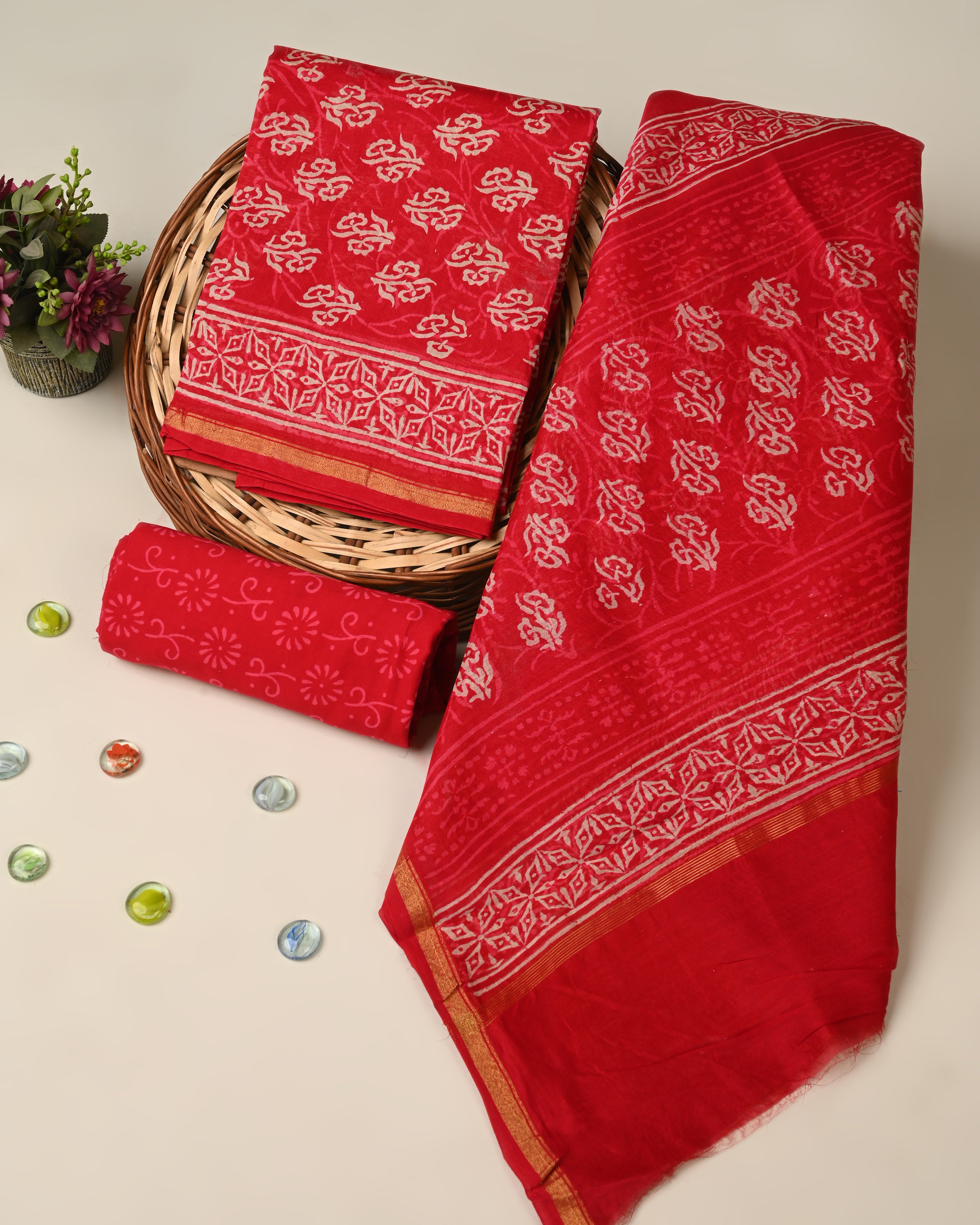 Elegant premium quality chanderi silk suit