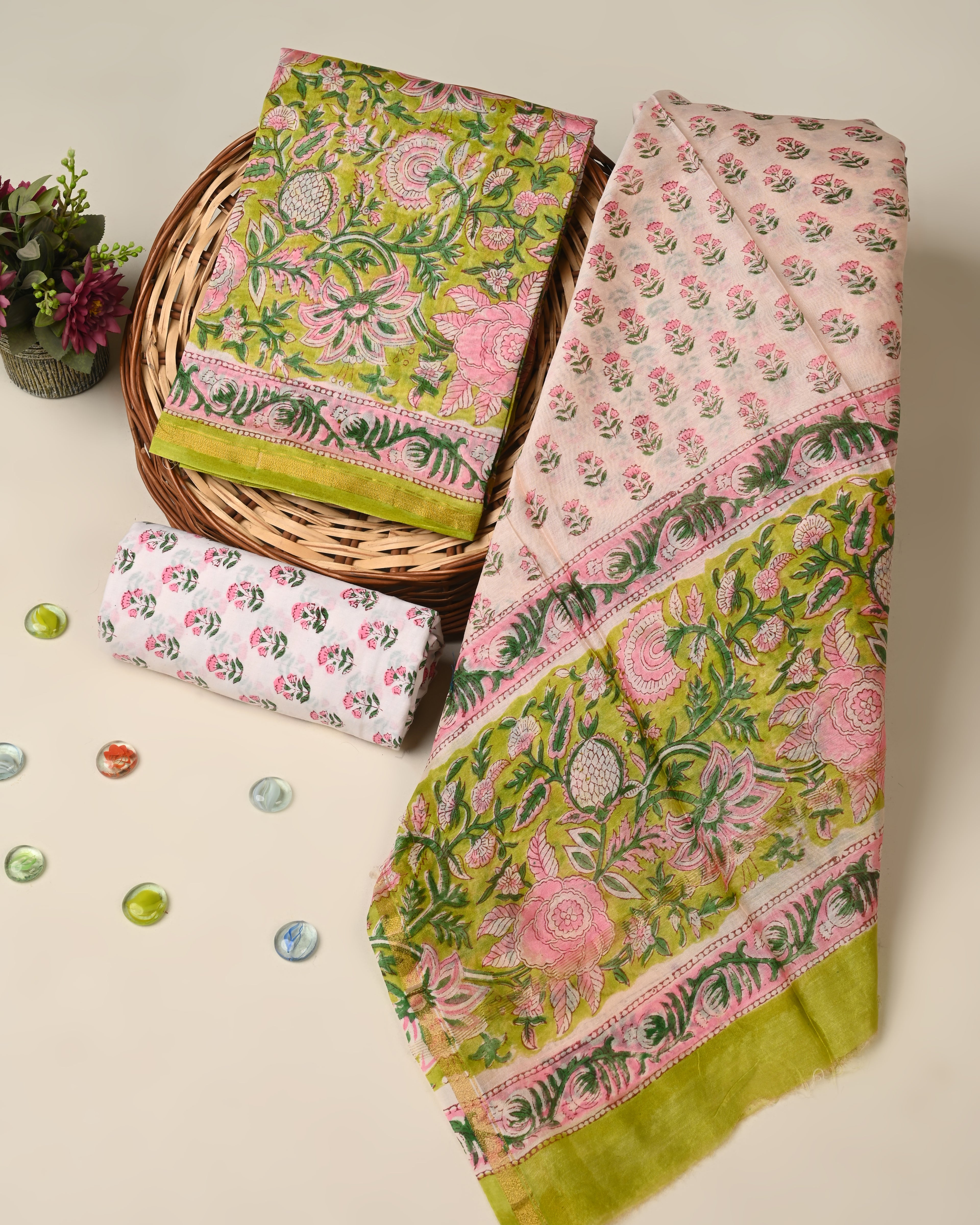 Elegant premium quality chanderi silk suit