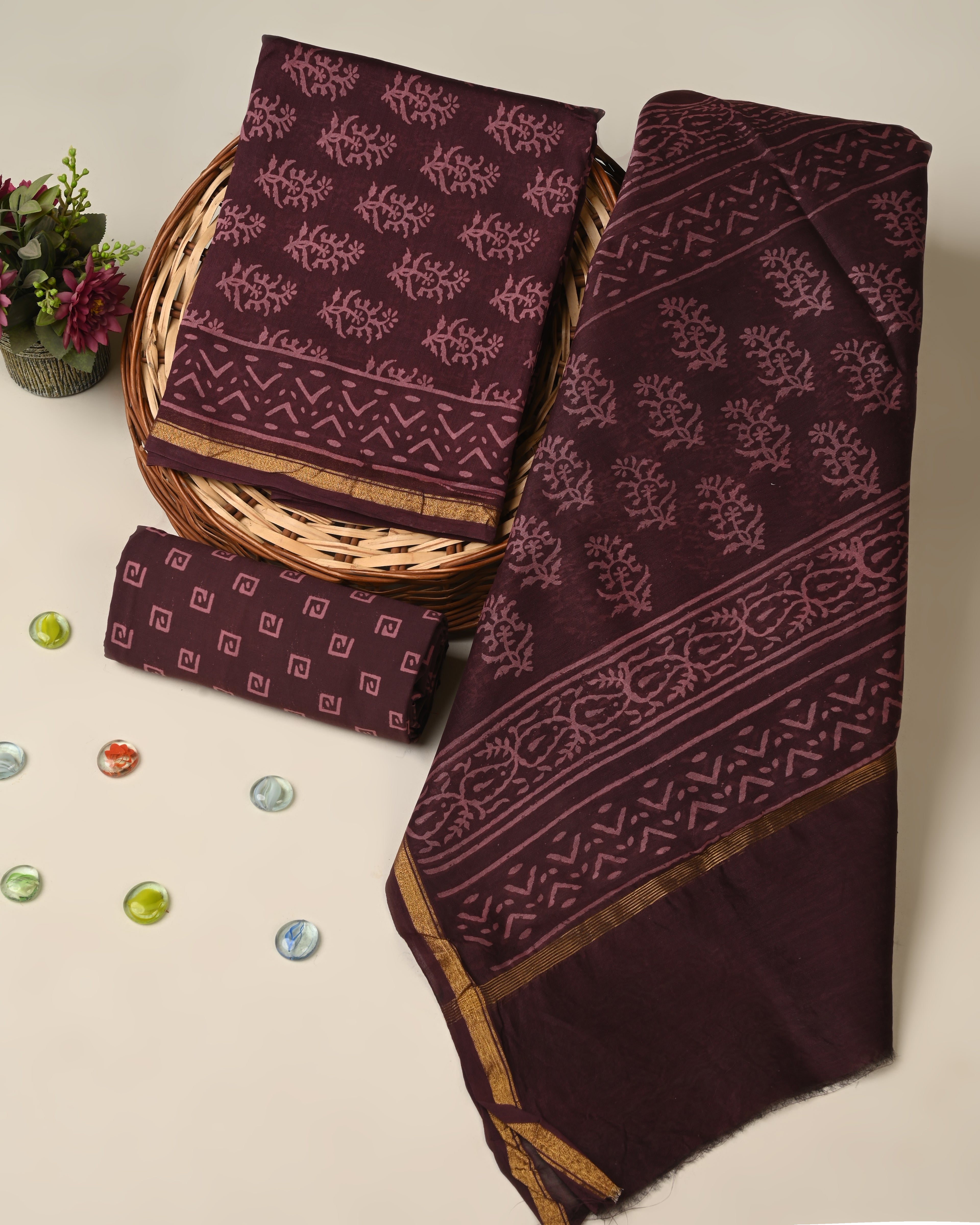 Elegant premium quality chanderi silk suit