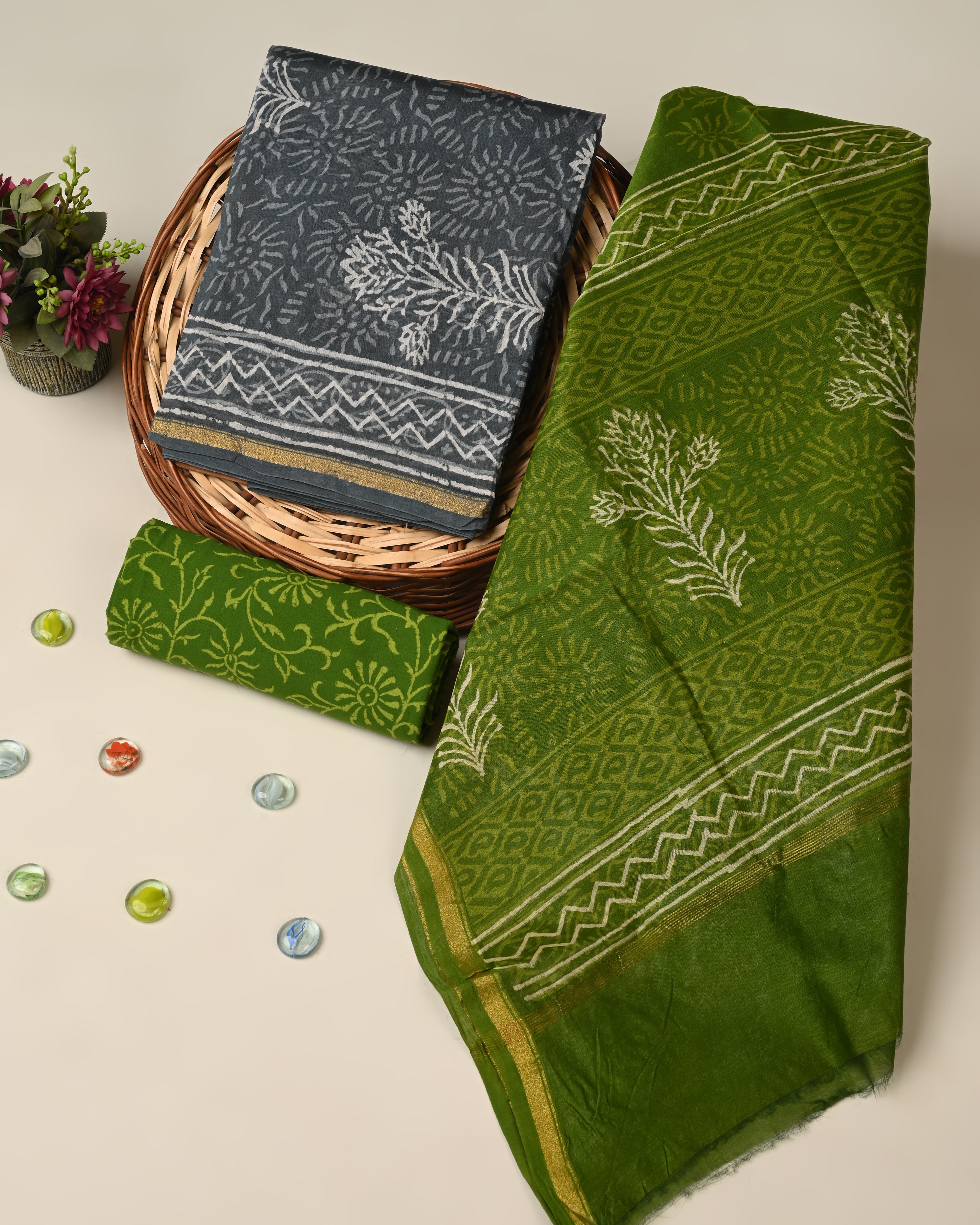 Elegant premium quality chanderi silk suit