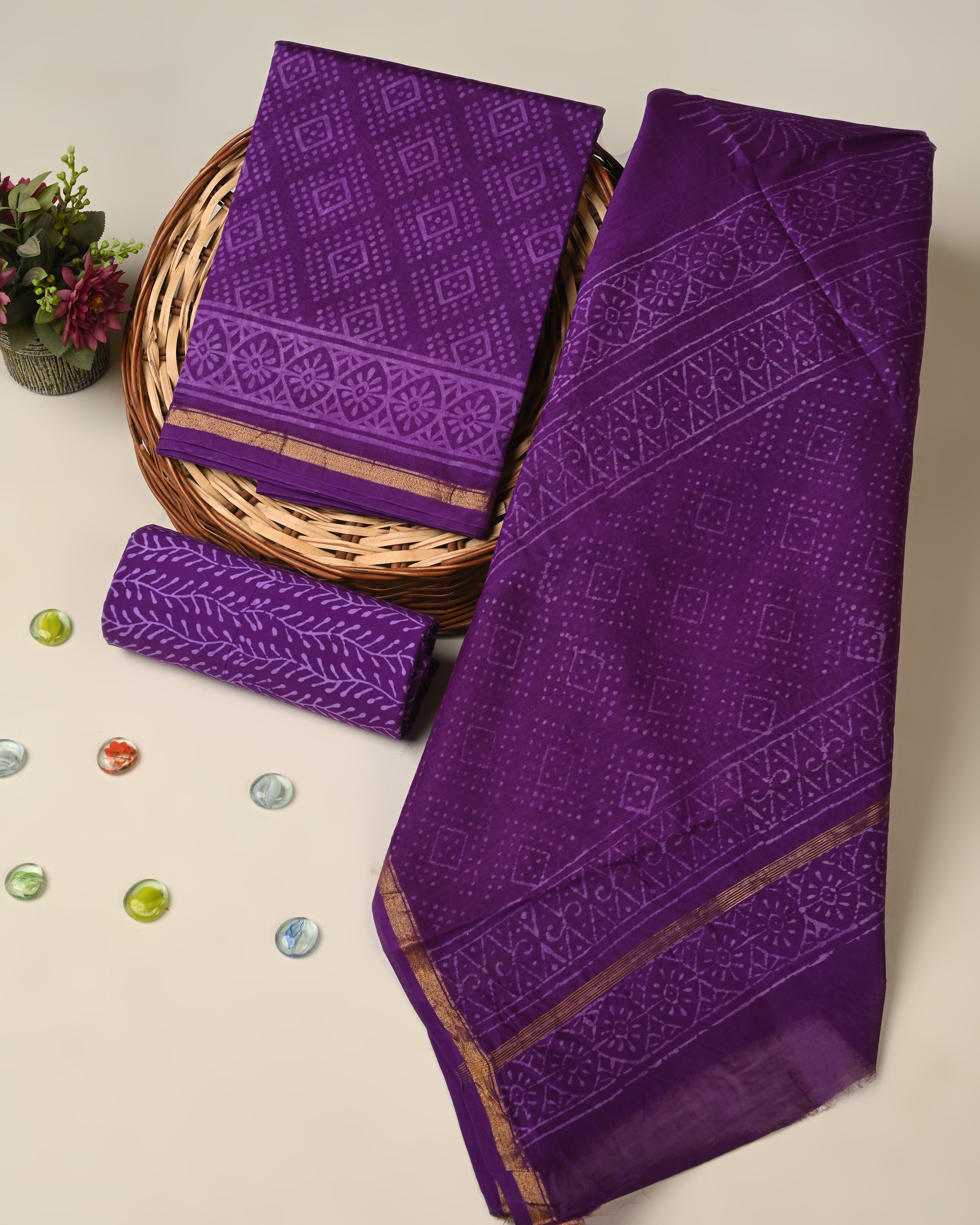 Exclusive chanderi silk suit