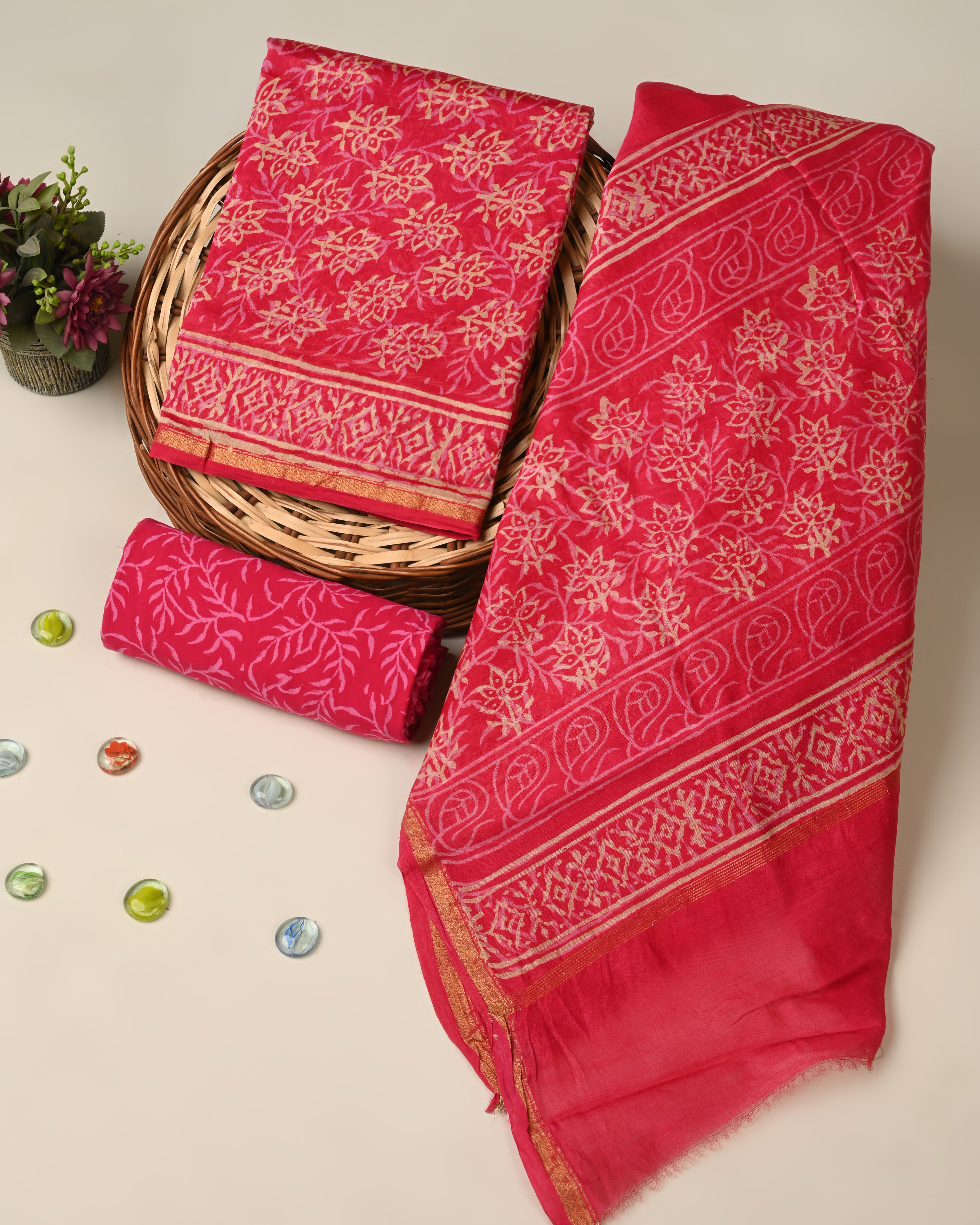 Premium Chanderi silk suit