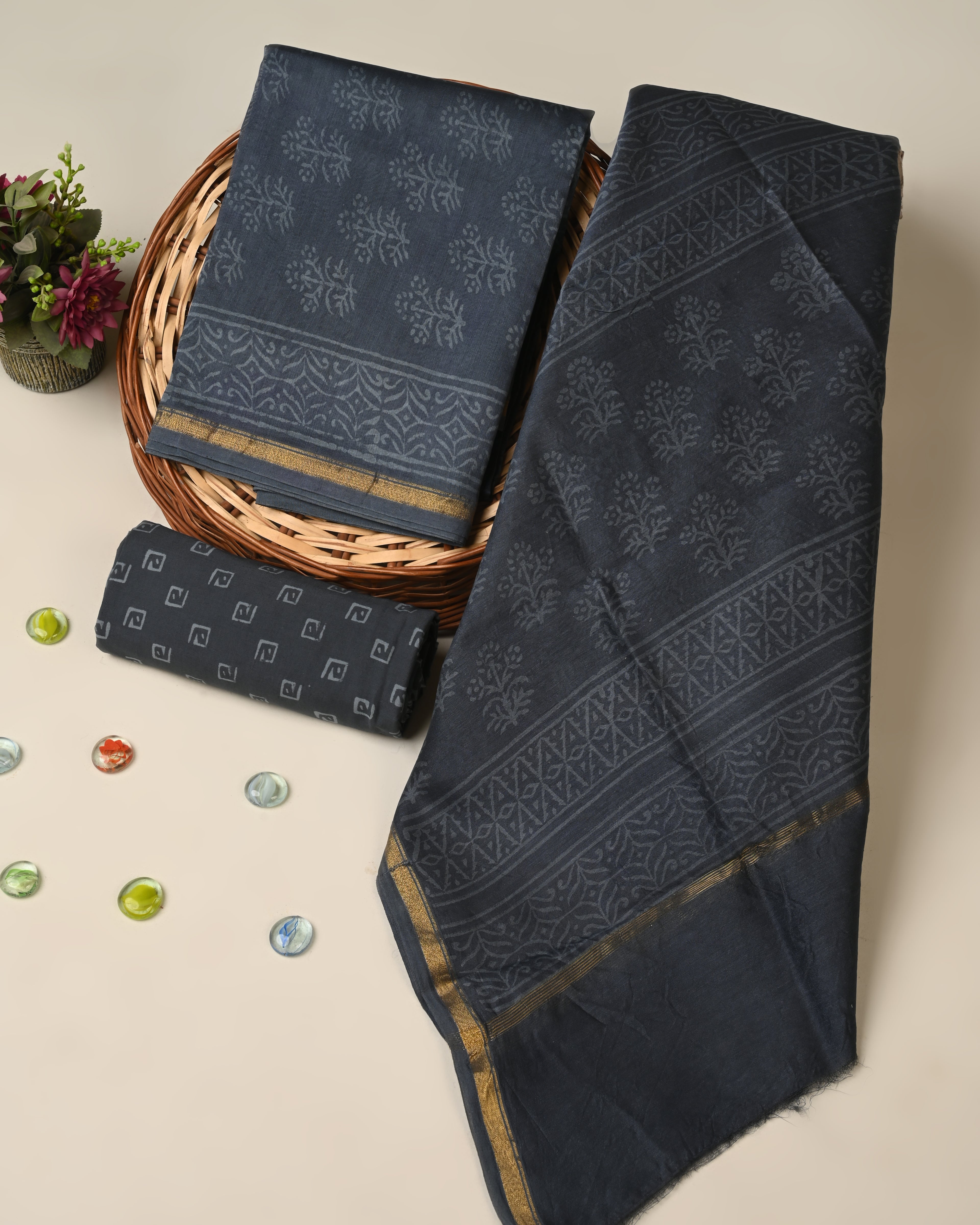 Premium Chanderi silk suit