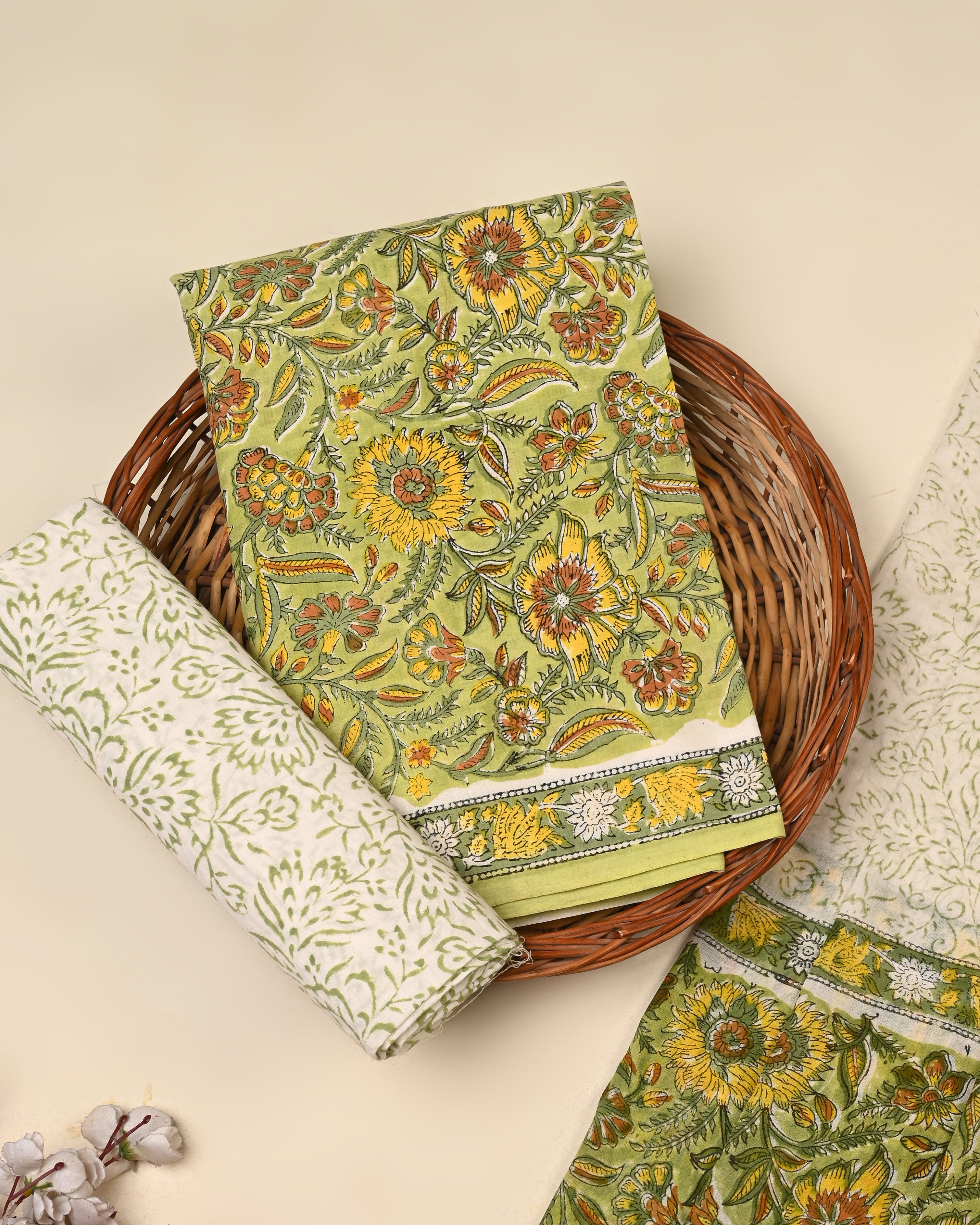 Exclusive Sanganeri Cotton Suit With Cotton Dupatta