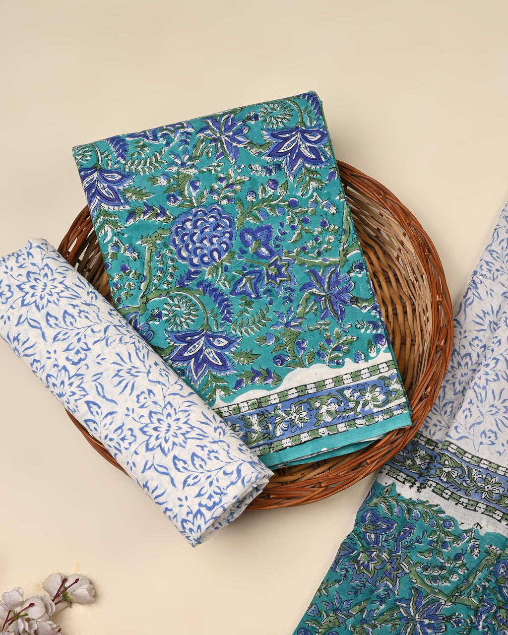 Exclusive Sanganeri Cotton Suit With Cotton Dupatta