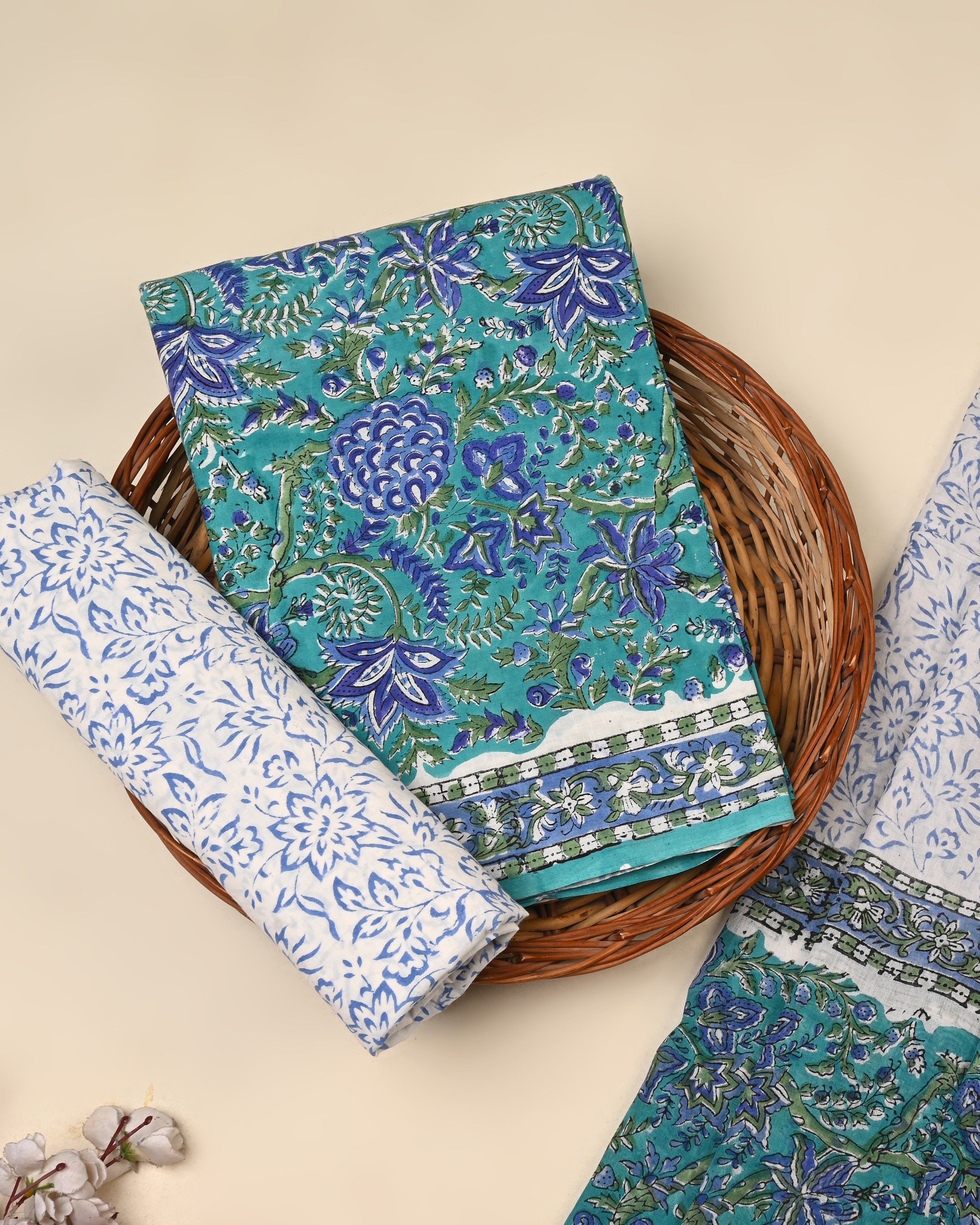 Exclusive Sanganeri Cotton Suit With Cotton Dupatta