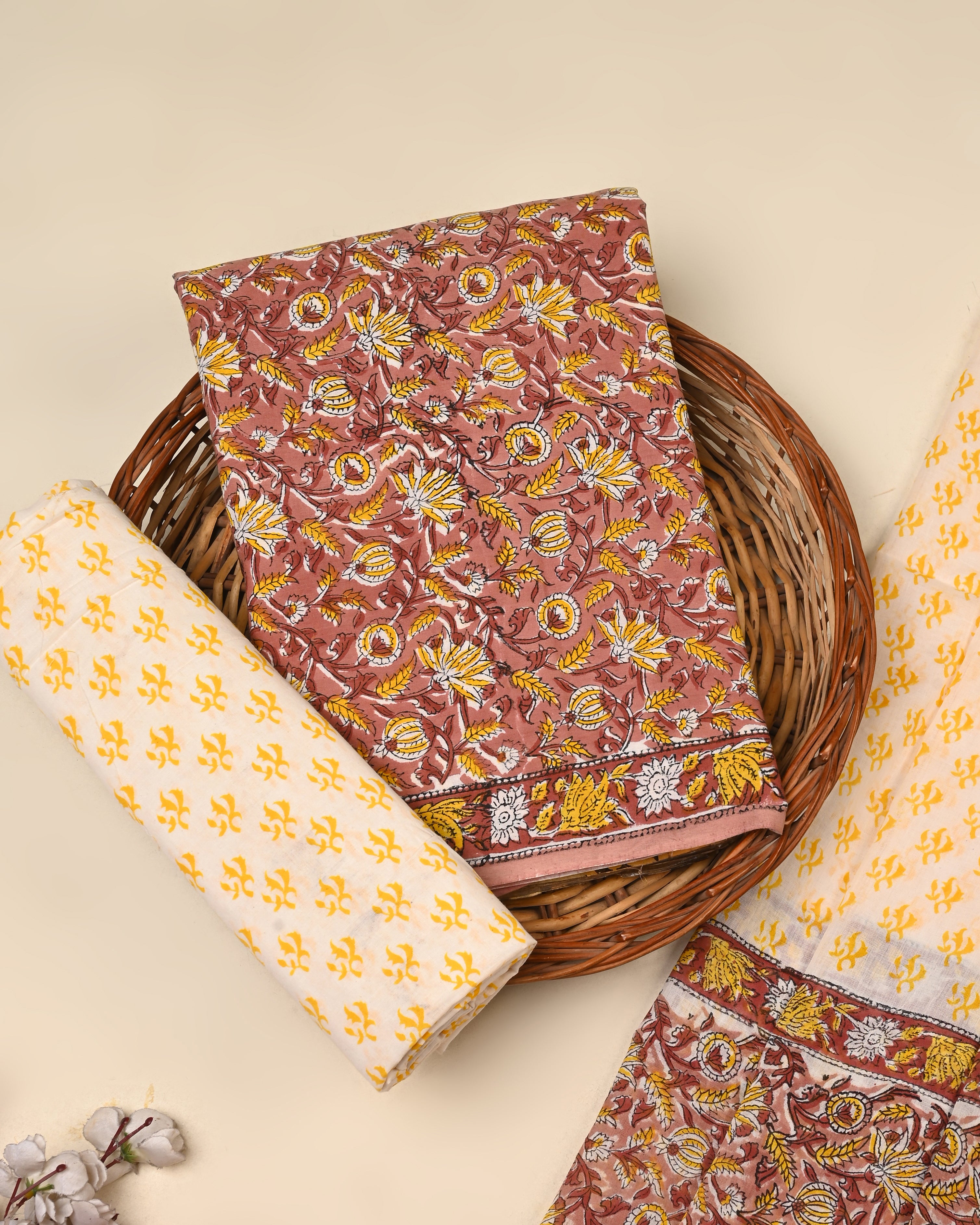 Exclusive Sanganeri Cotton Suit With Cotton Dupatta