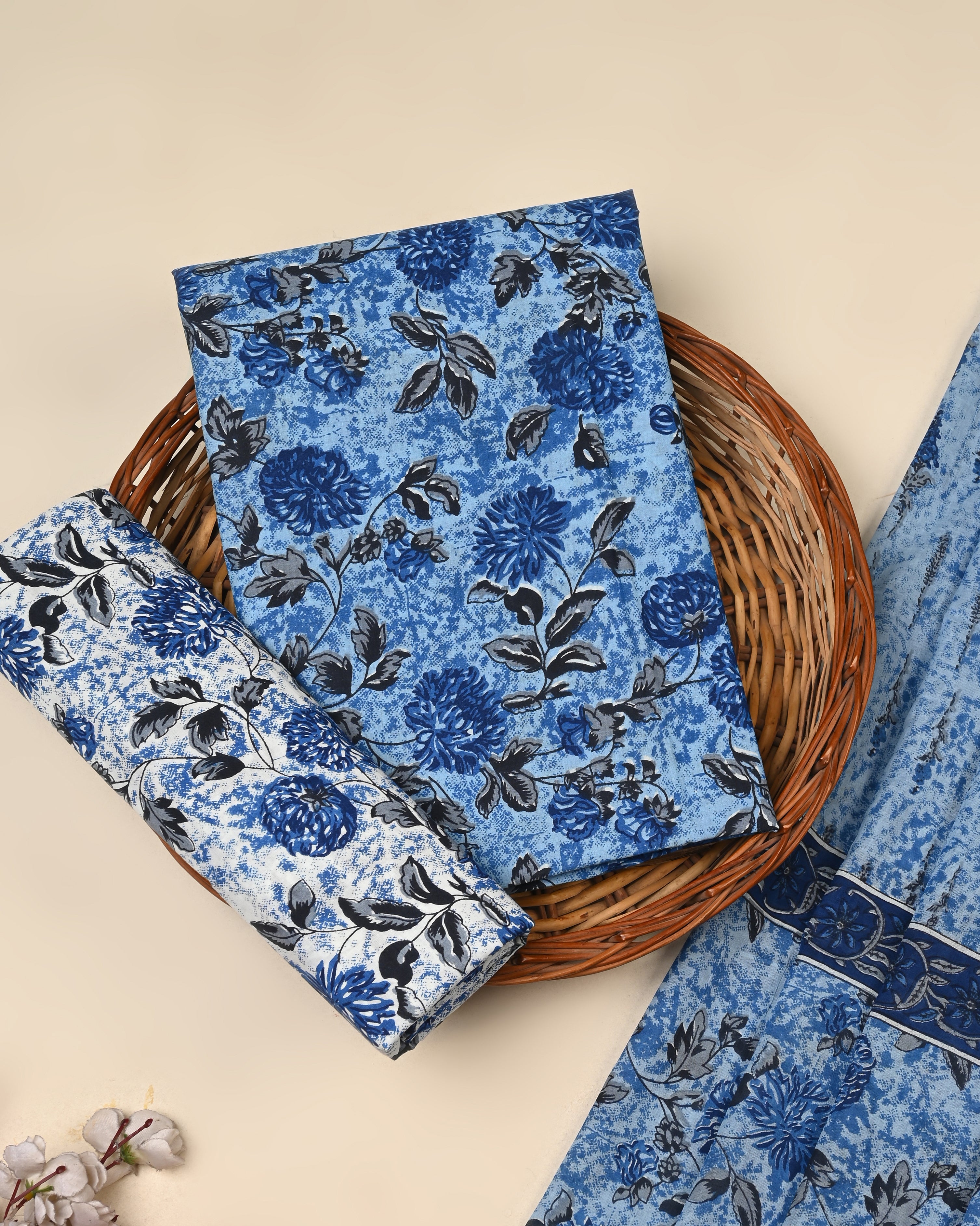 Exclusive Sanganeri Cotton Suit With Cotton Dupatta