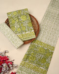 Exclusive Sanganeri Cotton Suit With Cotton Dupatta