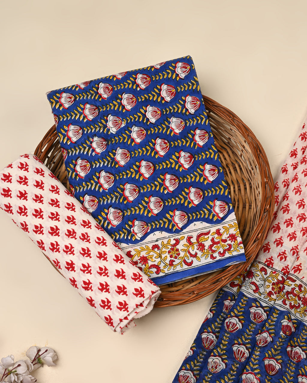 Exclusive Sanganeri Cotton Suit With Cotton Dupatta