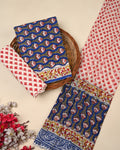 Exclusive Sanganeri Cotton Suit With Cotton Dupatta