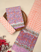 Exclusive Sanganeri Cotton Suit With Cotton Dupatta