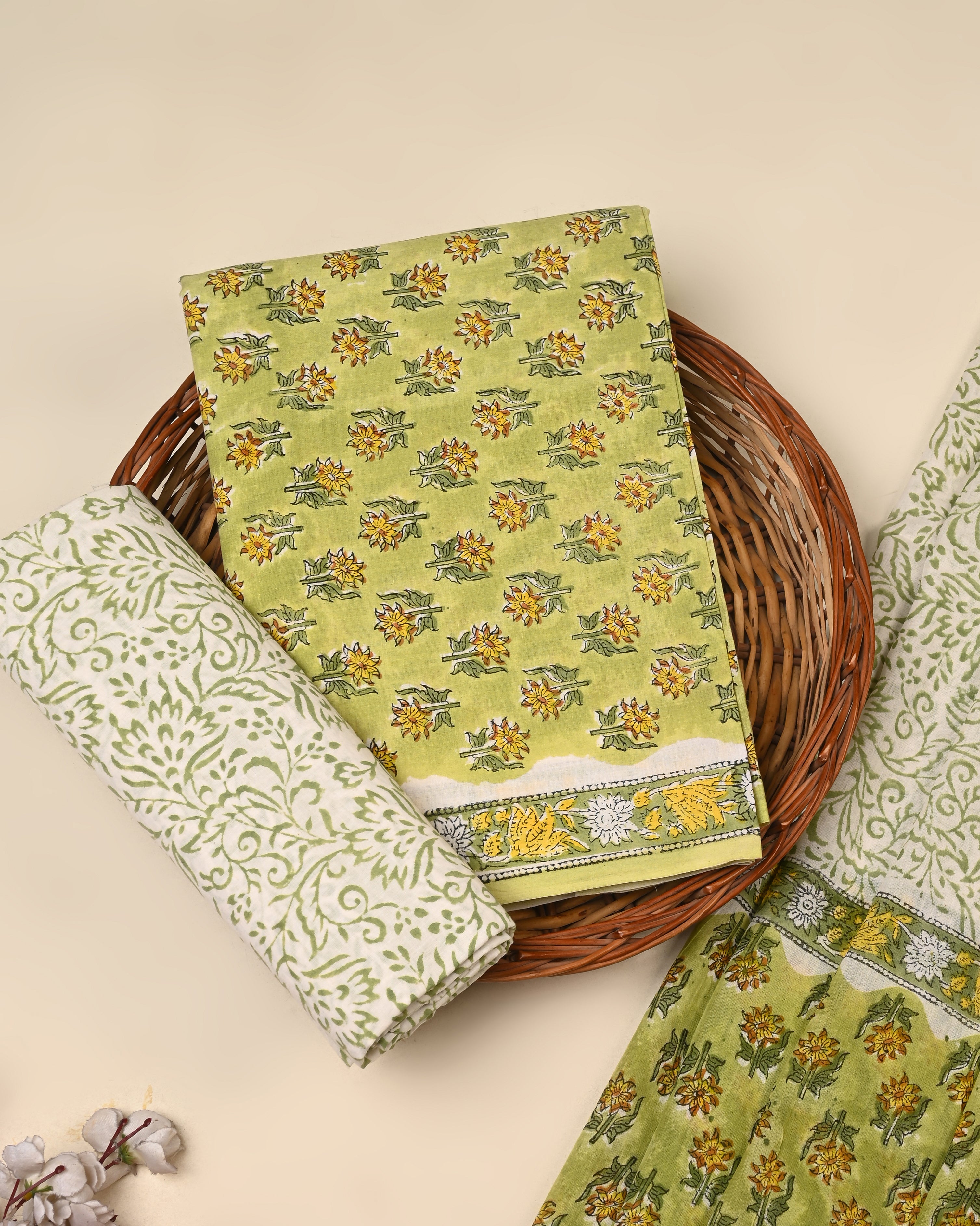 Exclusive Sanganeri Cotton Suit With Cotton Dupatta