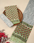 Exclusive Sanganeri Cotton Suit With Cotton Dupatta