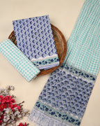 Exclusive Sanganeri Cotton Suit With Cotton Dupatta