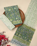 Exclusive Sanganeri Cotton Suit With Cotton Dupatta