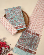 Exclusive Sanganeri Cotton Suit With Cotton Dupatta