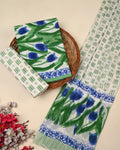 Exclusive Sanganeri Cotton Suit With Cotton Dupatta