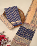 Exclusive Sanganeri Cotton Suit With Cotton Dupatta