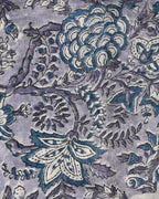 Designer hand block printed premium maheswari silk suit
