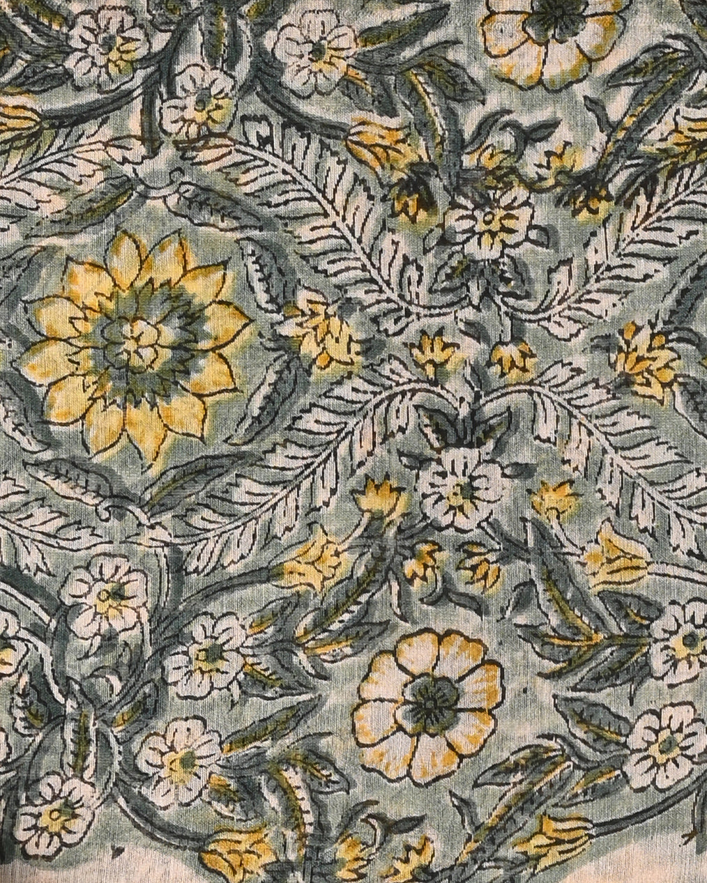 Traditional hand block printed premium maheswari silk suit