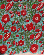 Designer Hand block printed maheswari silk suit