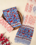 EXCLUSIVE SANGANERI COTTON SUIT WITH COTTON DUPATTA