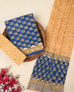 EXCLUSIVE SANGANERI COTTON SUIT WITH COTTON DUPATTA