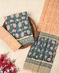 EXCLUSIVE SANGANERI COTTON SUIT WITH COTTON DUPATTA
