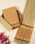 EXCLUSIVE SANGANERI COTTON SUIT WITH COTTON DUPATTA (Copy)