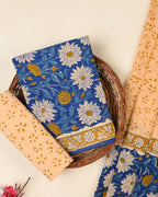 EXCLUSIVE SANGANERI COTTON SUIT WITH COTTON DUPATTA