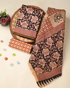 Exclusive bagru print chanderi silk suit