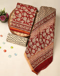 Exclusive bagru print chanderi silk suit