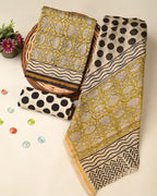 Exclusive bagru print chanderi silk suit