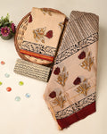 Exclusive bagru print chanderi silk suit