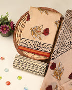 Exclusive bagru print chanderi silk suit