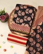 Exclusive bagru print chanderi silk suit