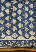 Exclusive bagru print chanderi silk suit