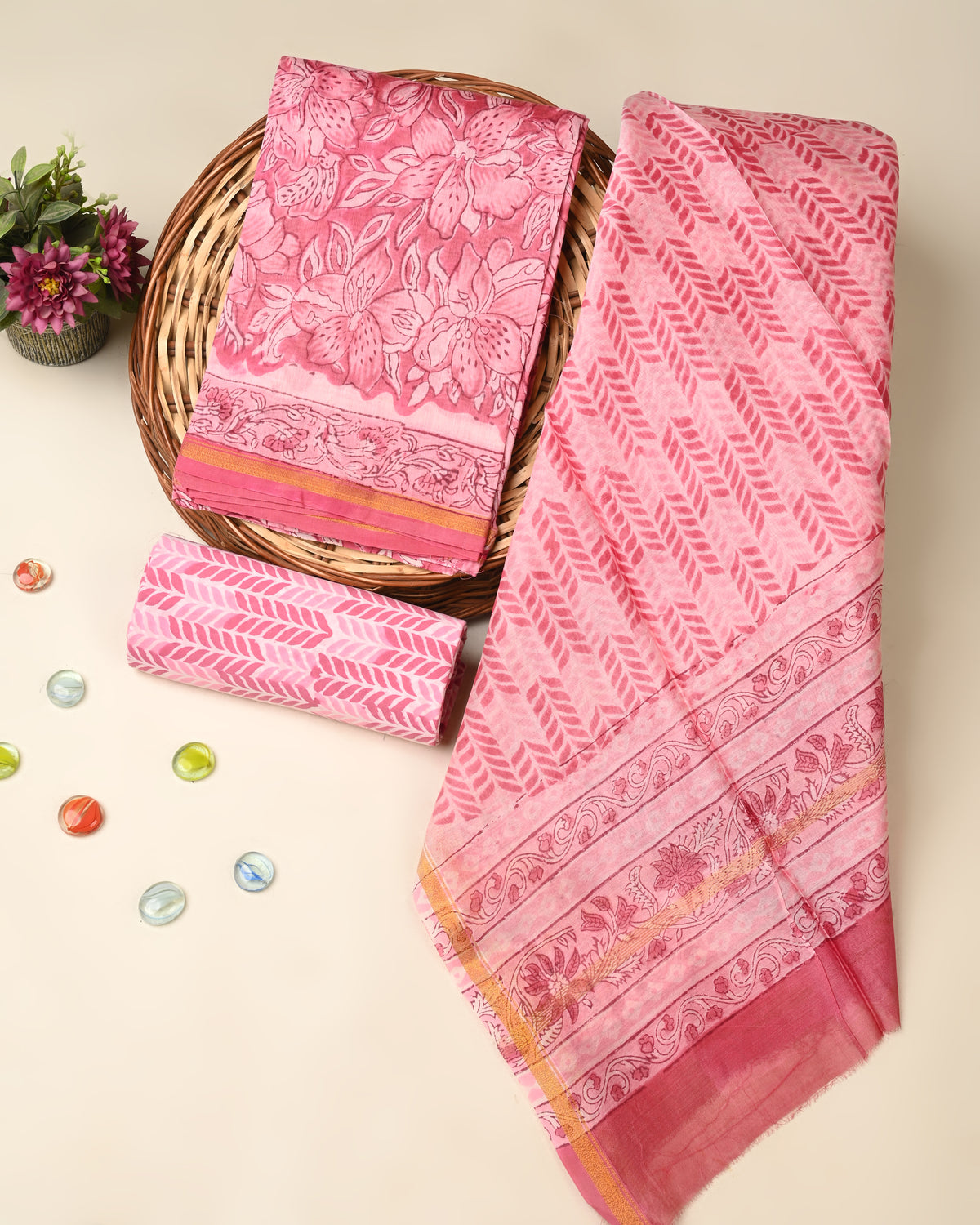 Elegant premium quality chanderi silk suit