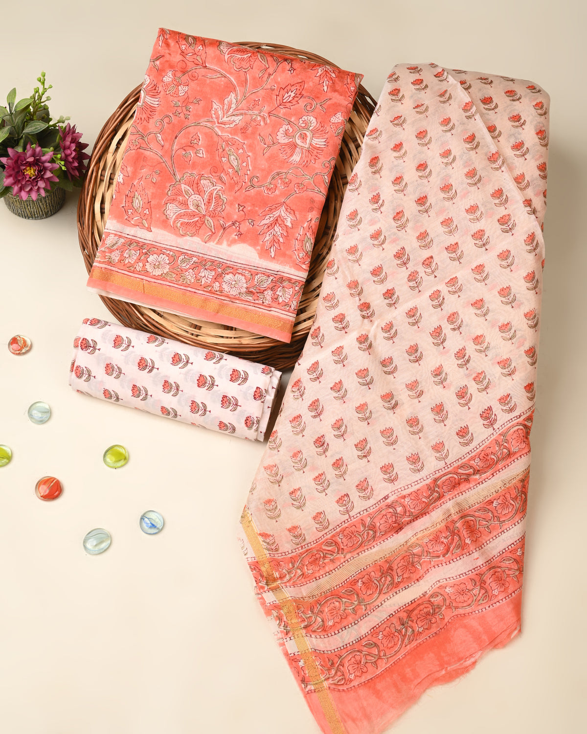 Elegant premium quality chanderi silk suit