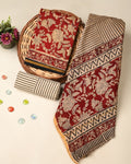 Exclusive bagru print chanderi silk suit