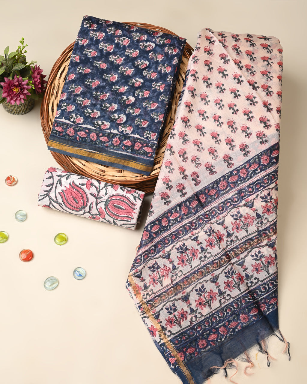 Elegant premium quality chanderi silk suit