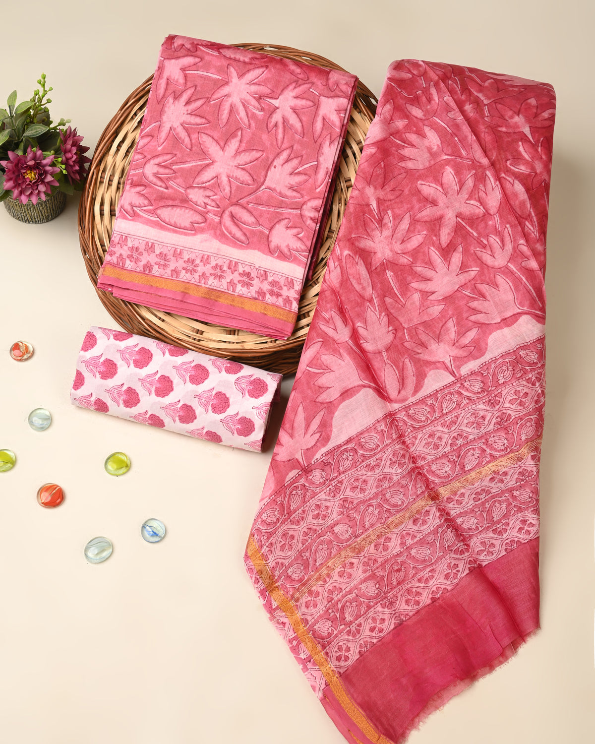Elegant premium quality chanderi silk suit